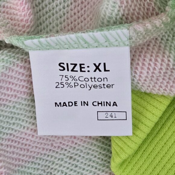 New Women’s Striped Oversized Crew Neck Sweatshirt – Size XLarge - Picture 3 of 5